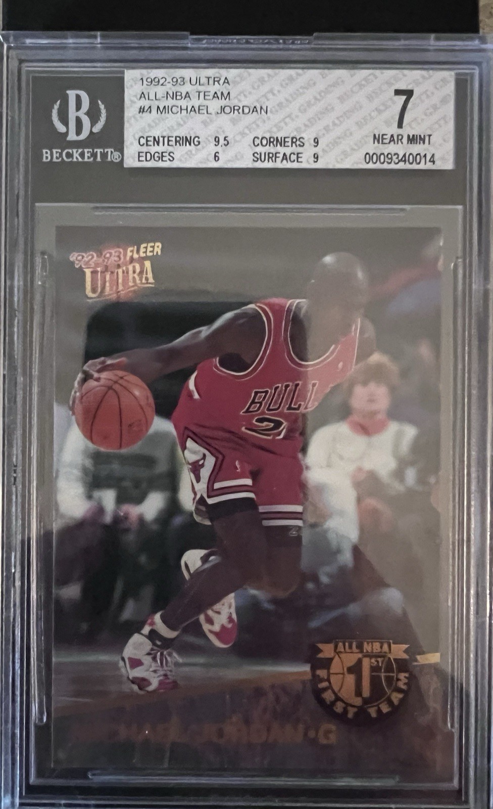 Fleer 1992-93 Fleer Ultra All-NBA Team Michael Jordan #44 BGS 7 Bulls Fleer 1992-93 Fleer Ultra All-NBA Team Michael Jordan #44 BGS 7 Bulls