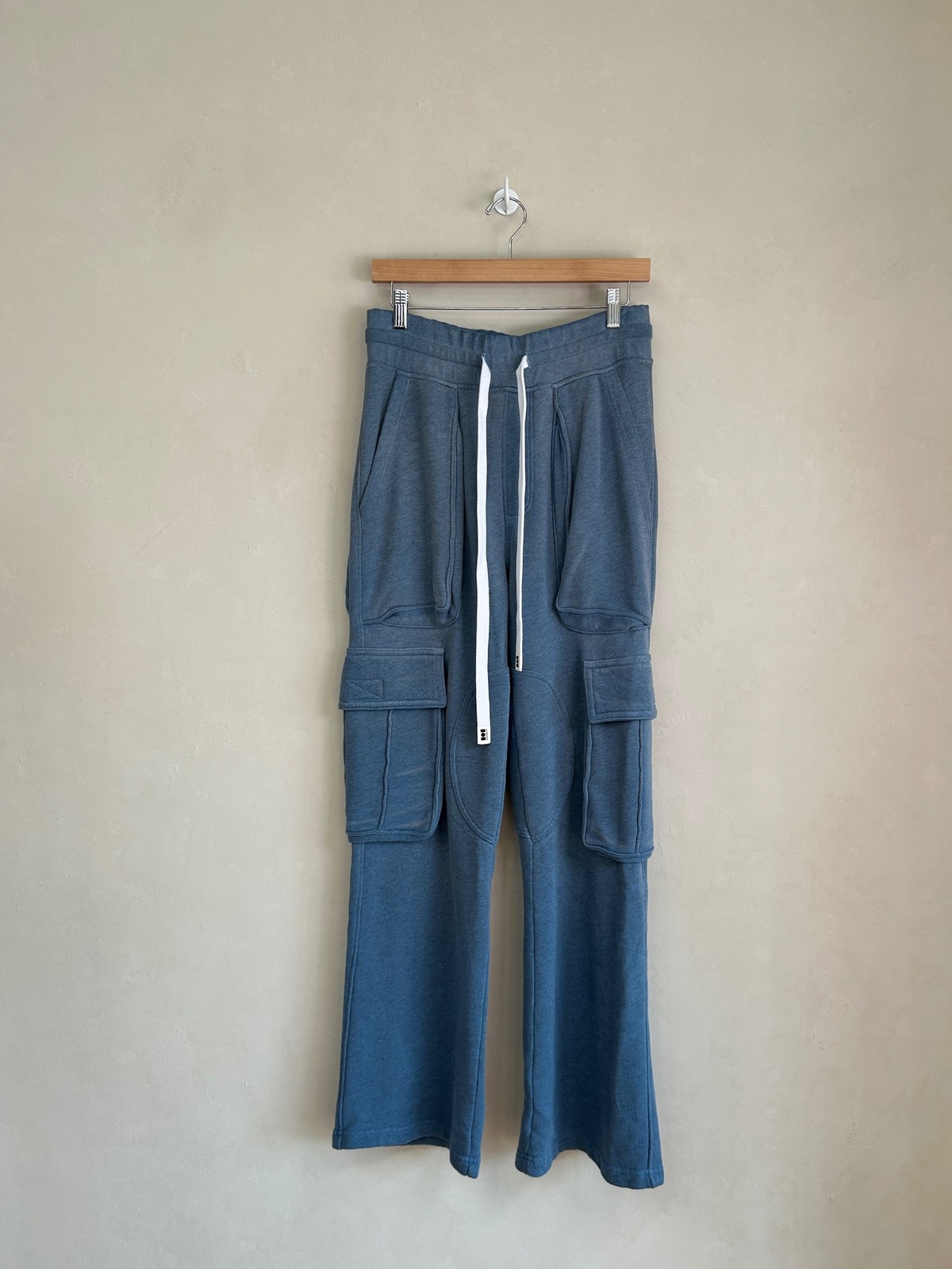 NAHMIAS BLUE LOGO CARGO SWEATPANTS NEW NAHMIAS BLUE LOGO CARGO SWEATPANTS NEW