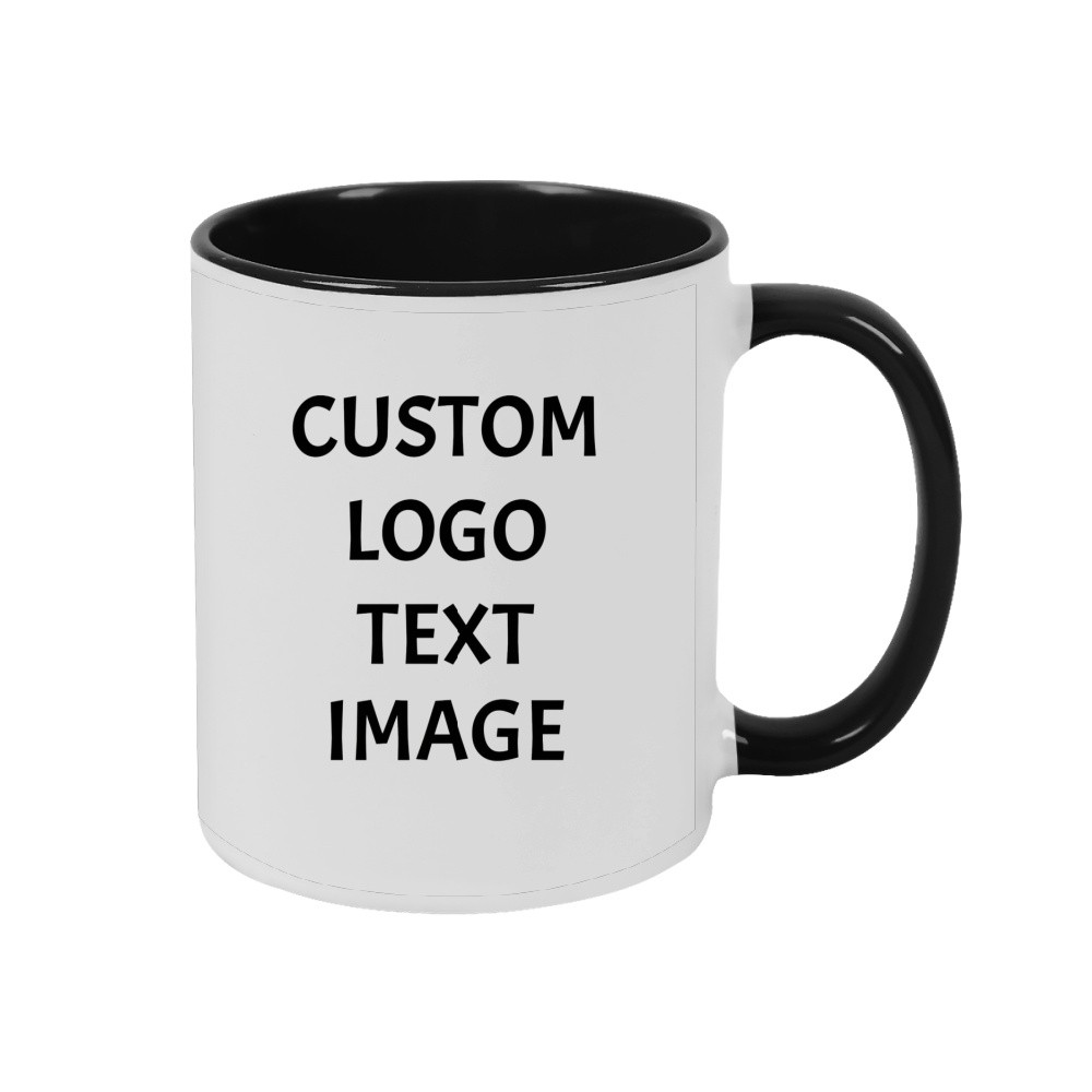 Customized Two Tone Coffee Mug Personalized Text Daily Work Identity Present Customized Two Tone Coffee Mug Personalized Text Daily Work Identity Present