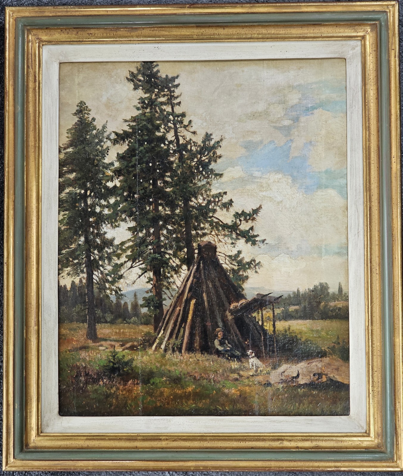 Oil painting Carl Irmer 1834-1900 Düsseldorf
