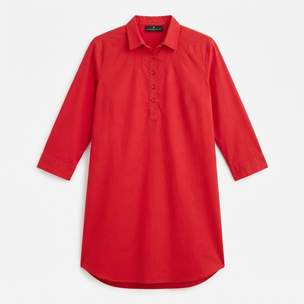 Pomander Place by Tuckernuck Poppy Red Polly Dress size Small Long Sleeve Shift