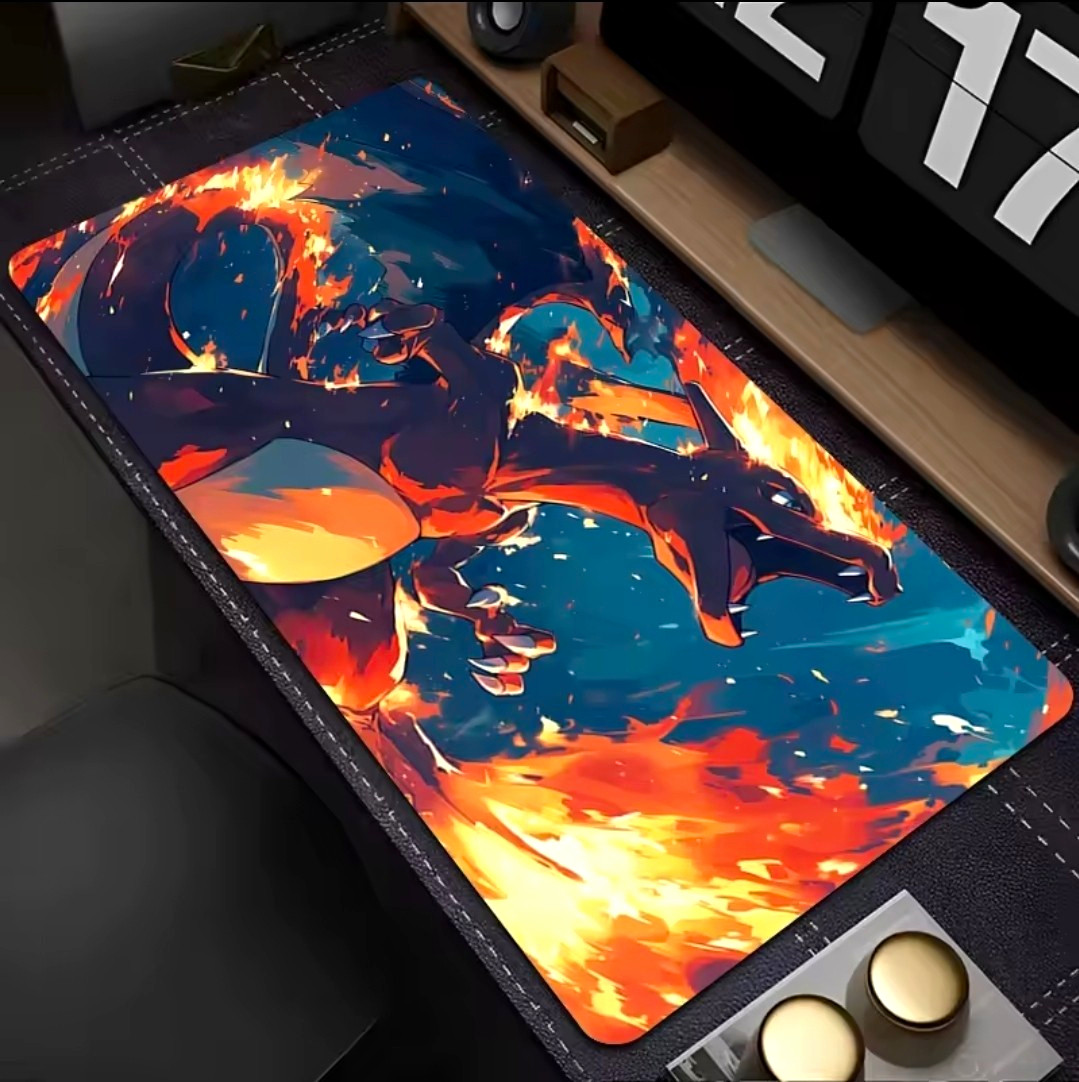 Charizard Fire Dragon Pictorial Mouse Pad Desk Mat, Multicolor 600x300x2mm