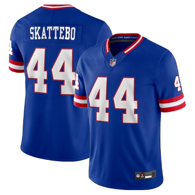 Men's Giants #44 Cam Skattebo Royal Limited All Stitched Player Jersey S-3XL