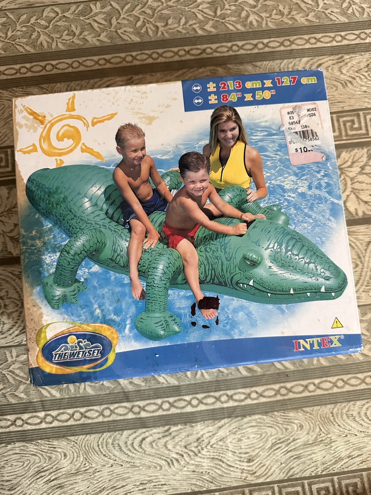 Vintage Intex The Wet Set Alligator Pool Float 58562 Giant Gator 84x50 NIB