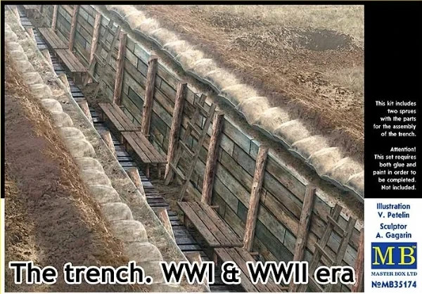 Master Box 35174 1/35 The Trench WWI WWII Military Model Kit Master Box 35174 1/35 The Trench WWI WWII Military Model Kit
