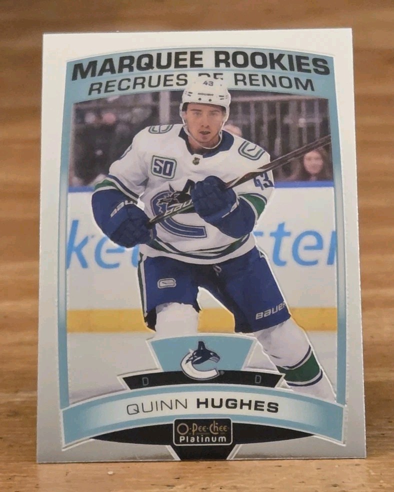 2019-20 OPC Platinum RC Quinn Hughes Vancouver Canucks 2019-20 OPC Platinum RC Quinn Hughes Vancouver Canucks