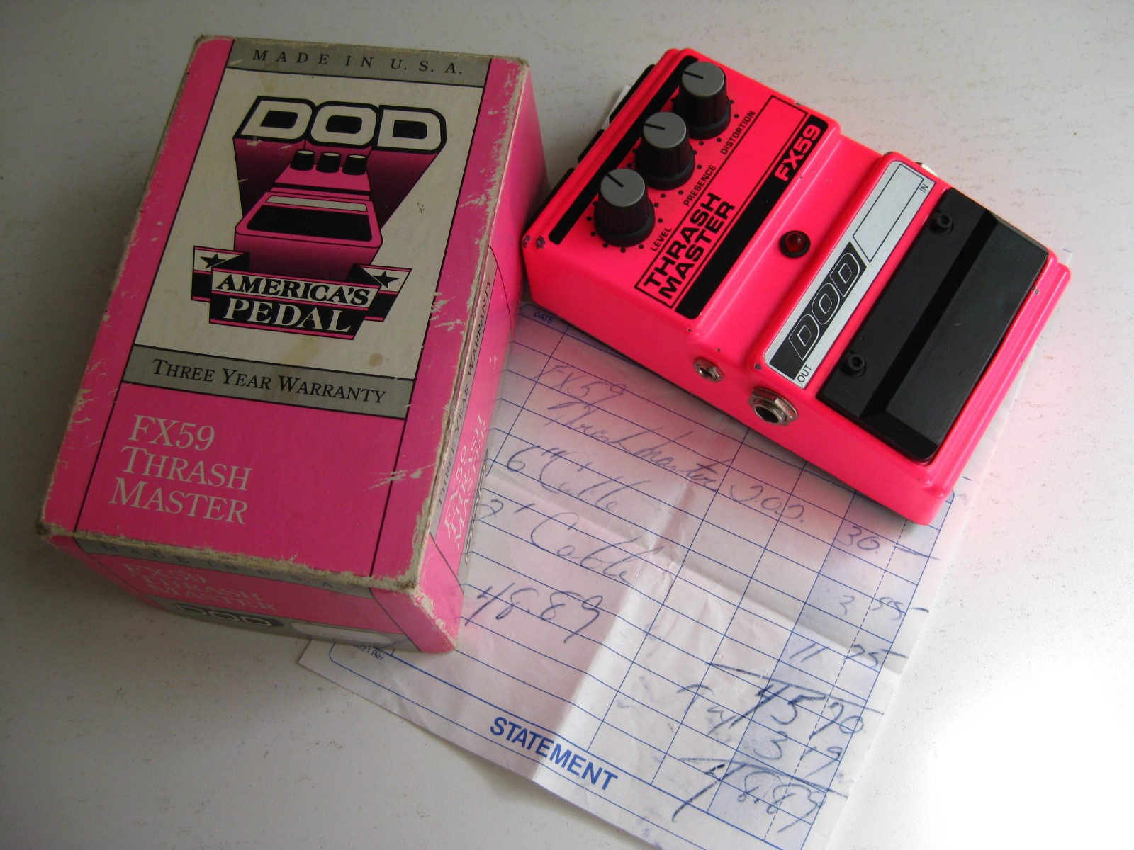 Vintage DOD FX59 Thrash Metal Distortion Guitar Effect Pedal USA Vintage DOD FX59 Thrash Metal Distortion Guitar Effect Pedal USA