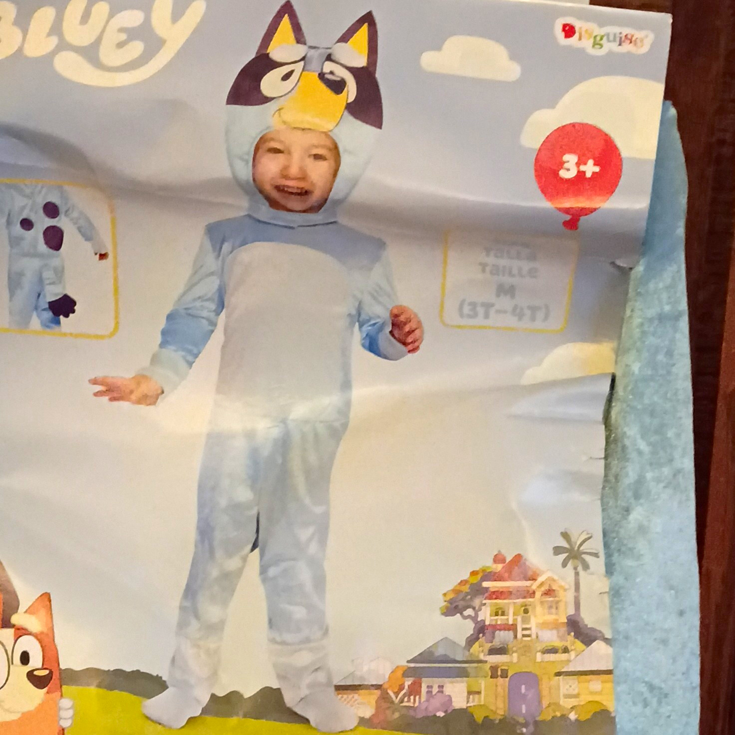 Disguise Bluey Unisex Costume 3T-4T Blue Complete Outfit Polyester Stretch Disguise Bluey Unisex Costume 3T-4T Blue Complete Outfit Polyester Stretch