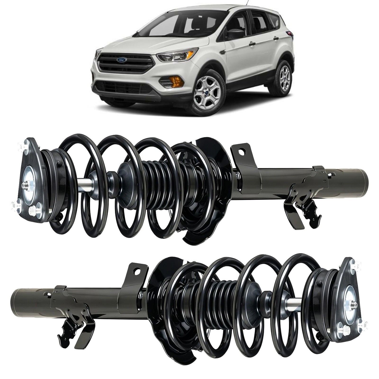 2 piezas Conjunto de amortiguadores puntal delanteros para 2014-2019 Ford Escape 2 piezas Conjunto de amortiguadores puntal delanteros para 2014-2019 Ford Escape
