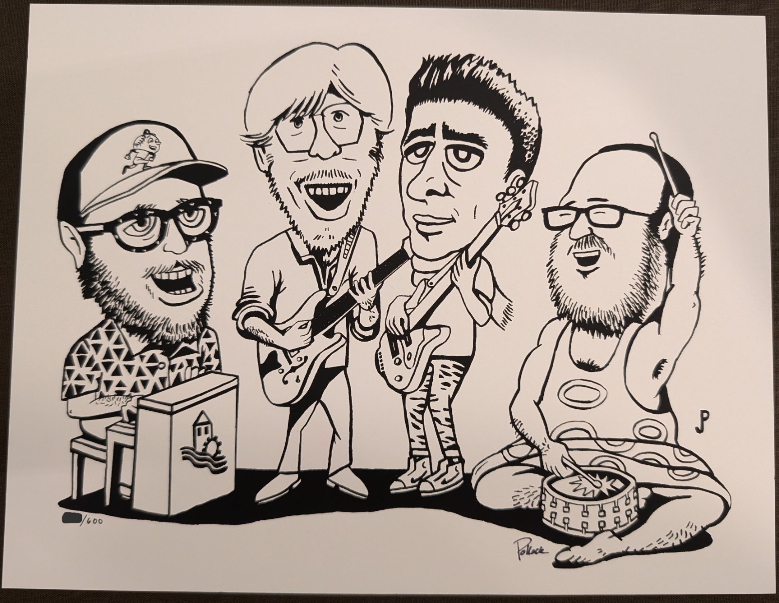 Jim Pollock Phish Mondegreen Caricature print X/600 2024