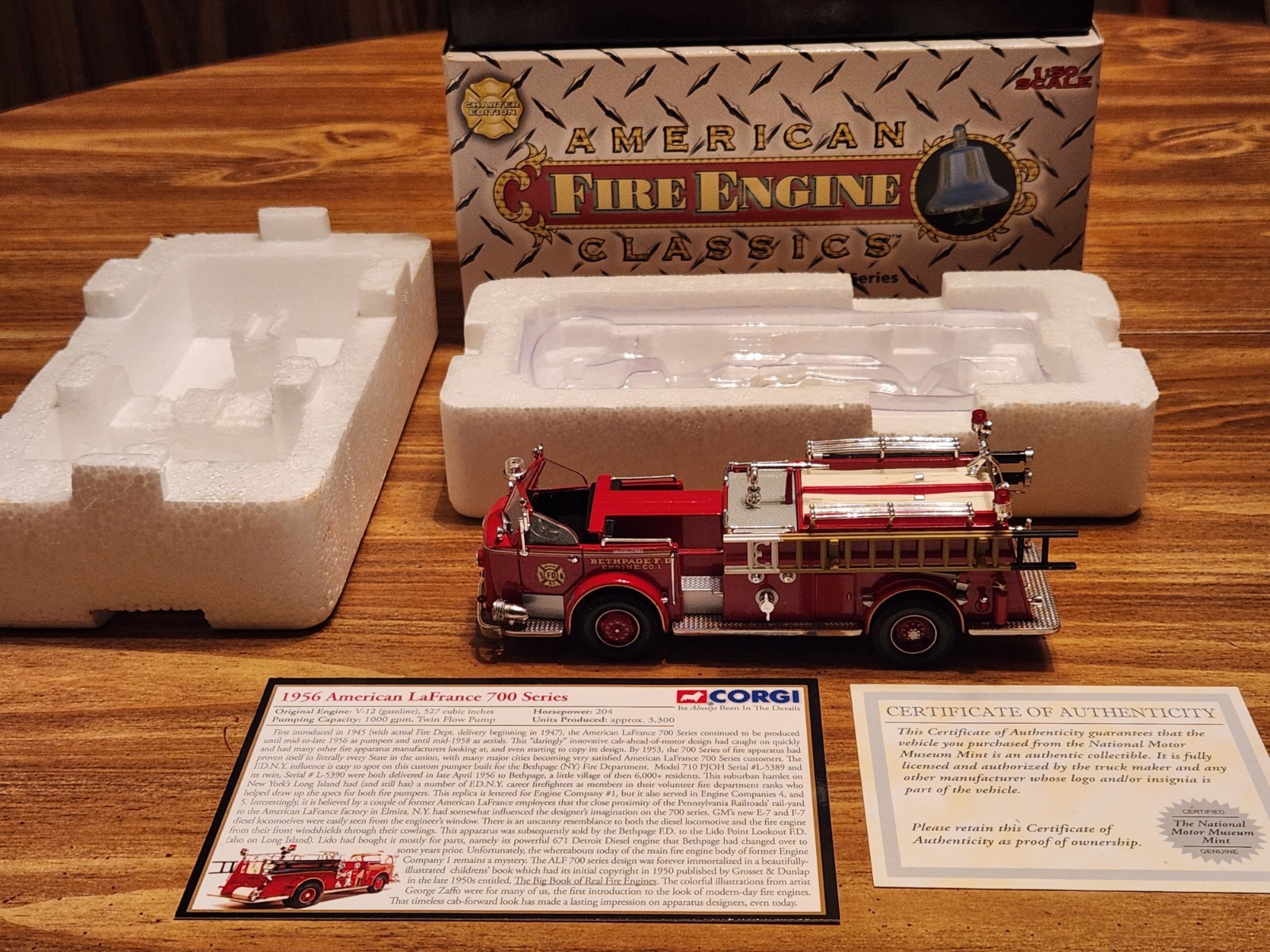 Corgi 1956 American LaFrance 700 Series, Fire Engine, COA Included, Brand New Corgi 1956 American LaFrance 700 Series, Fire Engine, COA Included, Brand New