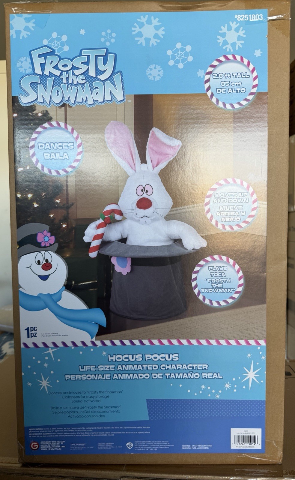 HOCUS POCUS Rabbit Life Size Animated Character (2.8 Ft) from Frosty the Snowman