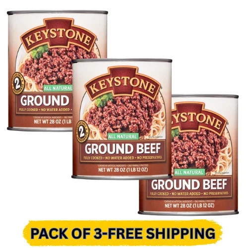 Free Shipping Keystone All Natural Ground Beef, 28 oz Can 3 cans Free Shipping Keystone All Natural Ground Beef, 28 oz Can 3 cans