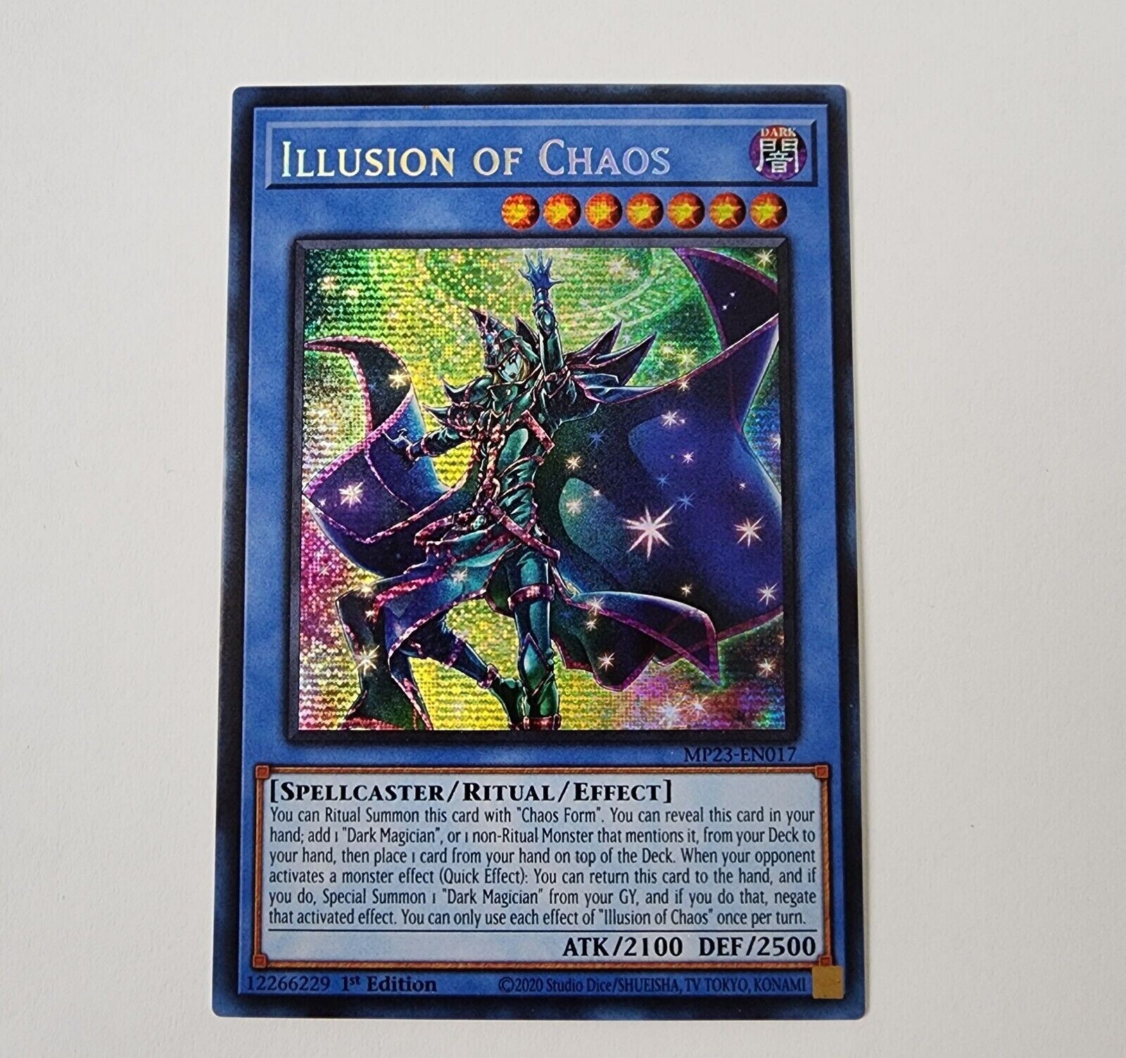*** ILLUSION OF CHAOS *** 1ST EDITION PRISMATIC SECRET RARE MP23-EN017 YUGIOH