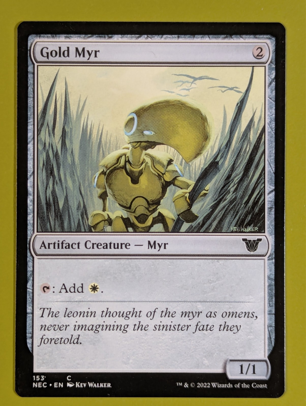 Gold Myr x1 Kamigawa: Neon Dynasty Commander 1x MTG Magic the Gathering
