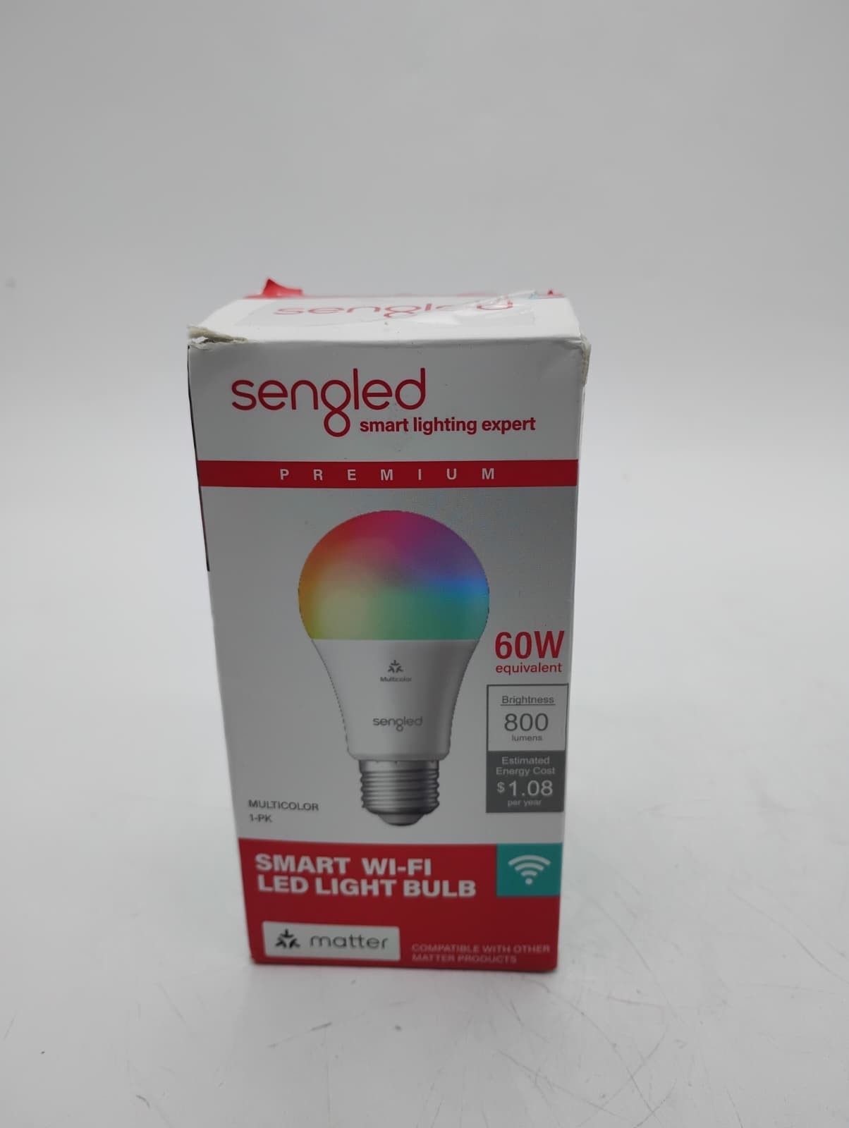 Sengled Matter A19 Smart LED Light Bulb Multicolor 60W Equivalent 800LM Alexa