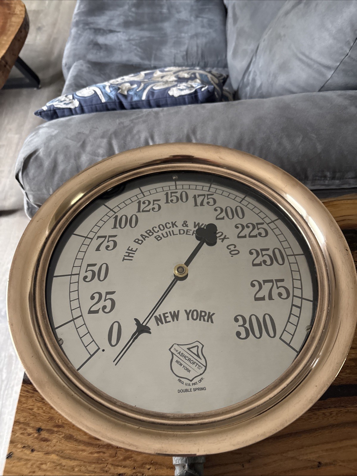 Antique Ashcroft Pressure Gauge 14 1/2Inch Antique Ashcroft Pressure Gauge 14 1/2Inch