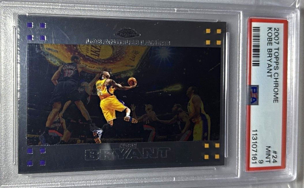 2007-08 Topps Chrome Kobe Bryant Los Angeles Lakers #24 PSA 9 Graded Card 2007-08 Topps Chrome Kobe Bryant Los Angeles Lakers #24 PSA 9 Graded Card
