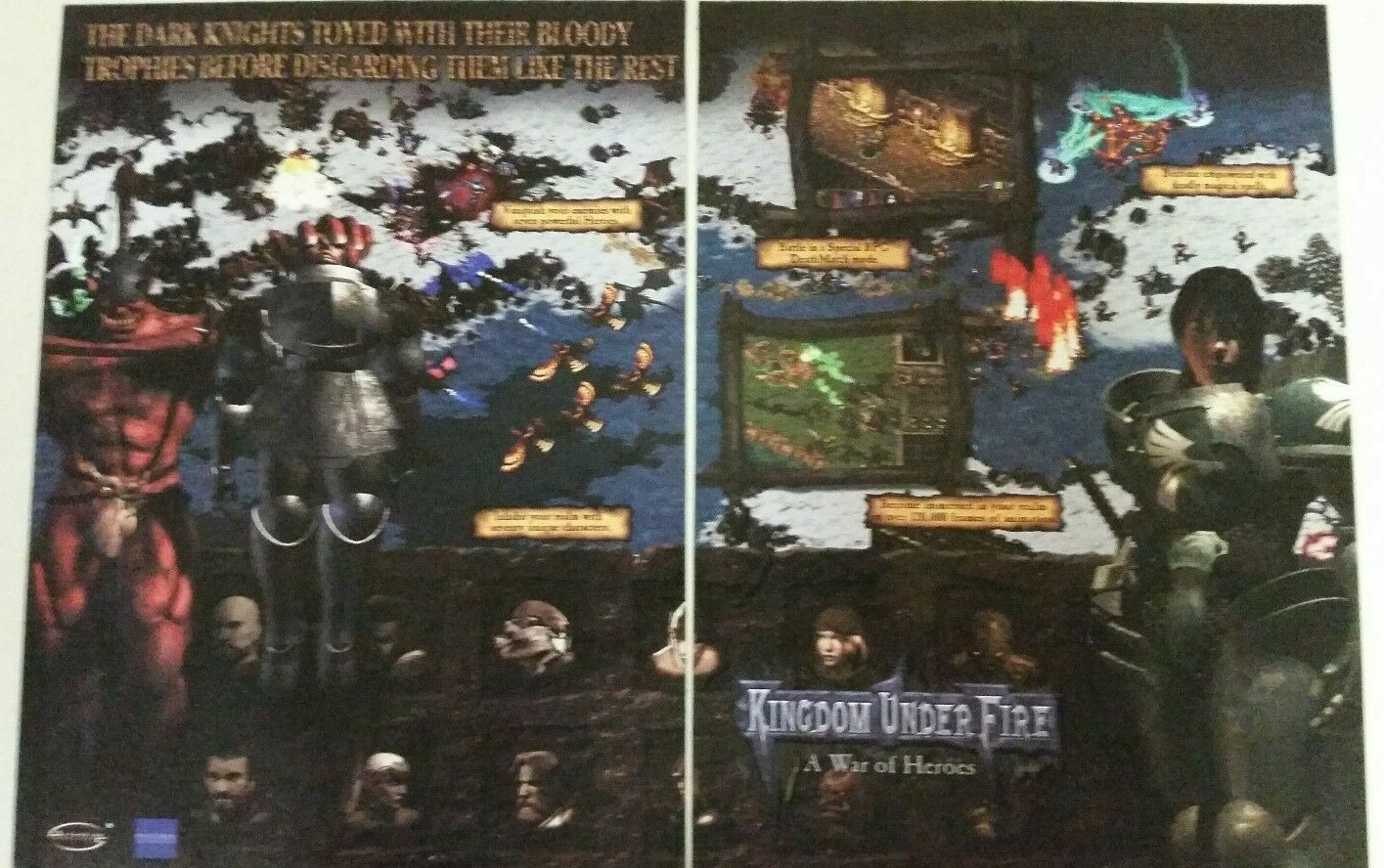2001 KINGDOM UNDER FIRE: War of Heroes ~ 2 pg. Vintage Video Game PRINT AD