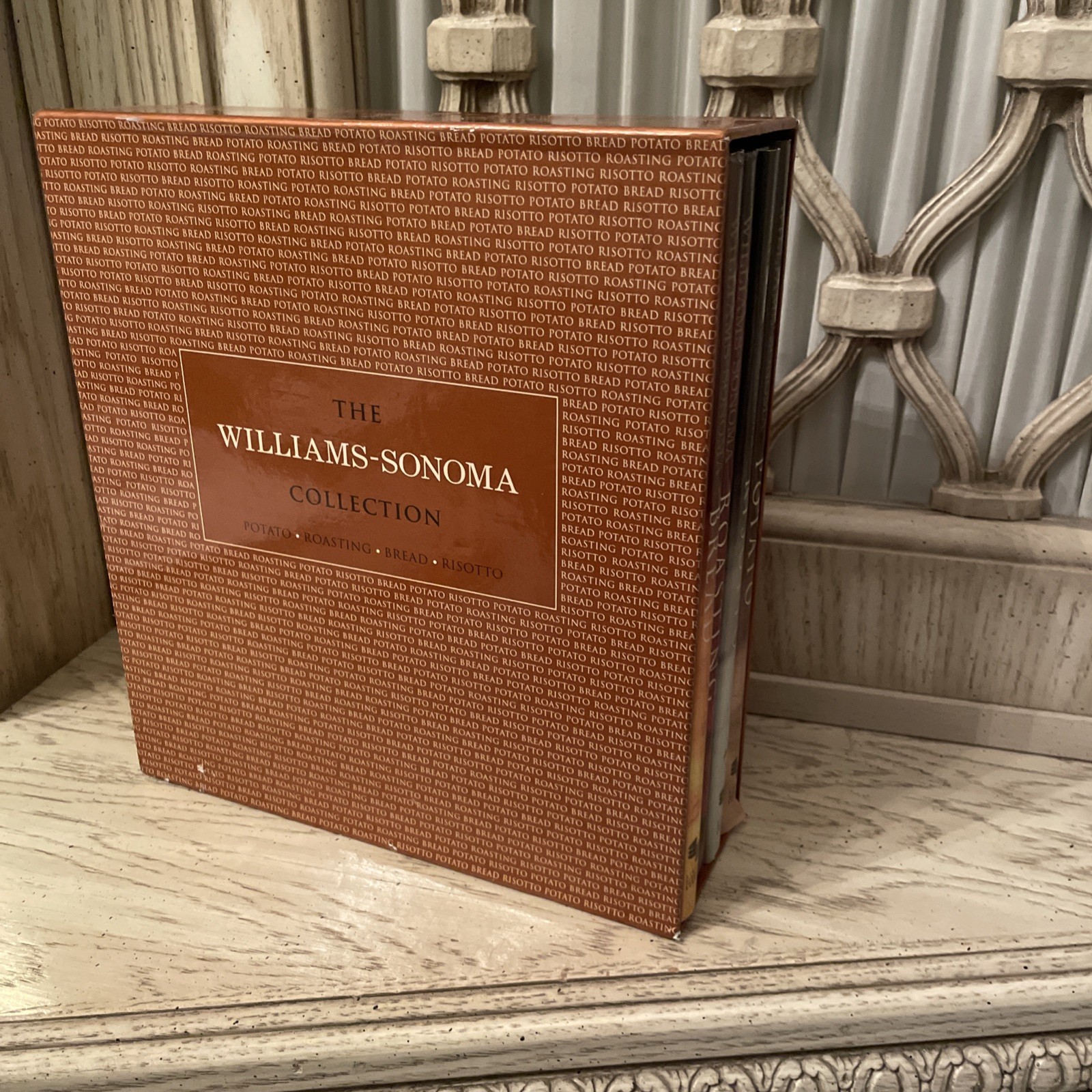 THE WILLIAMS-SONOMA COLLECTION COOKBOOKS BOXED SET-BREAD, RISOTTO, ROASTING, POT