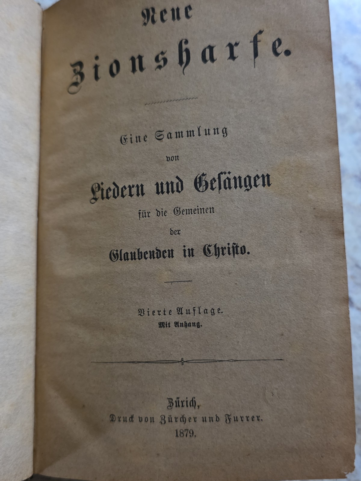 Neue Zionsharfe (New Zion\'s Harp) 1879 fourth edition (B25) Neue Zionsharfe (New Zion\'s Harp) 1879 fourth edition (B25)