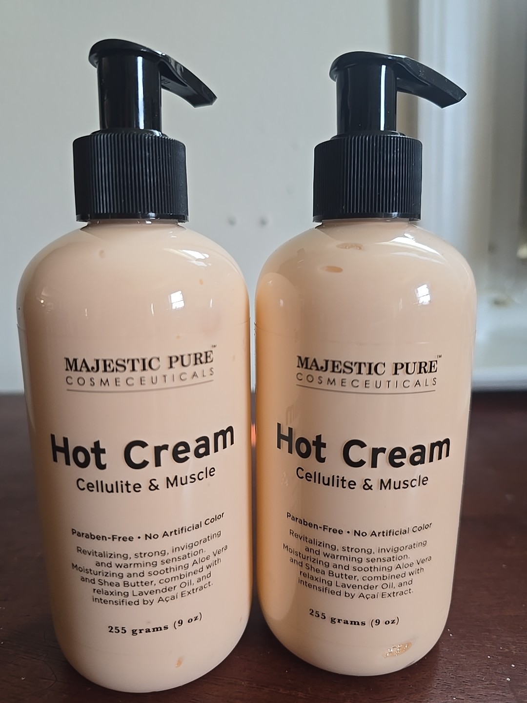 MAJESTIC PURE 2 HOT CREAM CELLULITE & MUSCLE 255g Each
