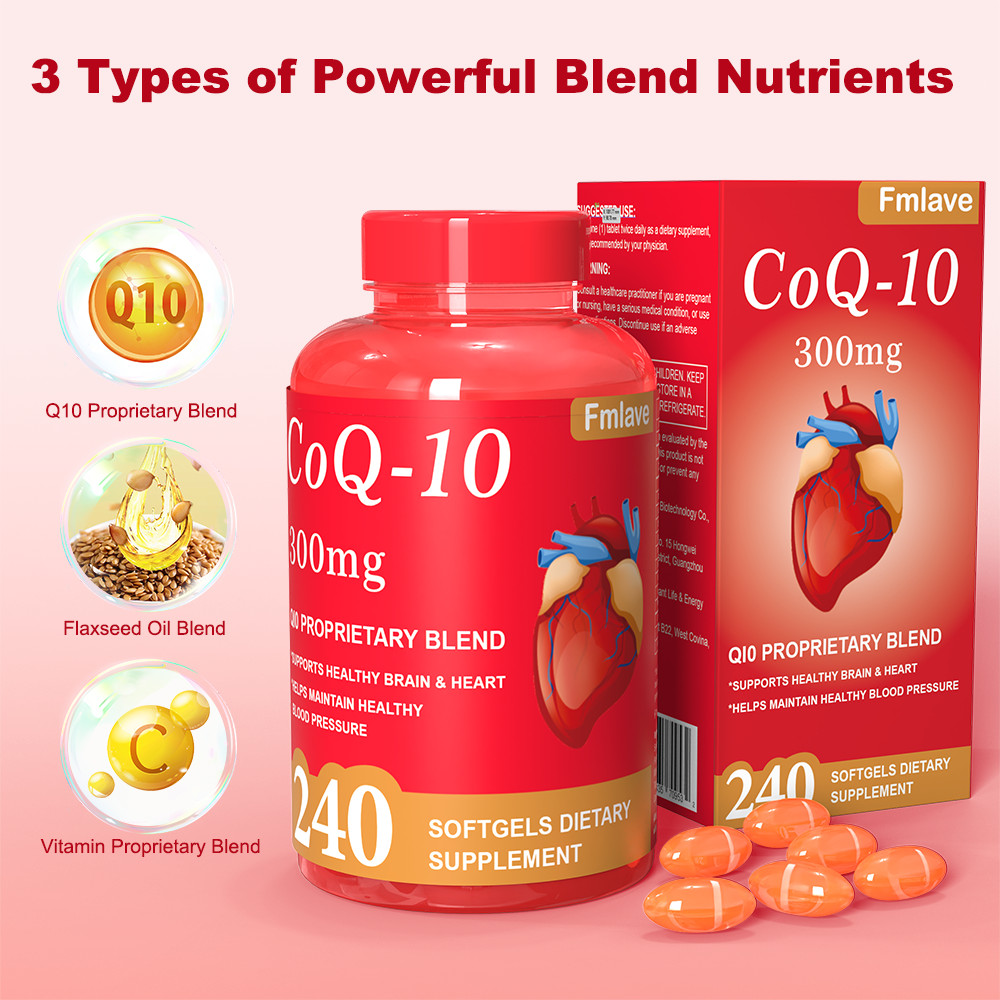 CoQ-10 300mg 240 Softgels Coq10 Co Q10 Coenzyme Heart Support NON GMO CoQ-10 300mg 240 Softgels Coq10 Co Q10 Coenzyme Heart Support NON GMO