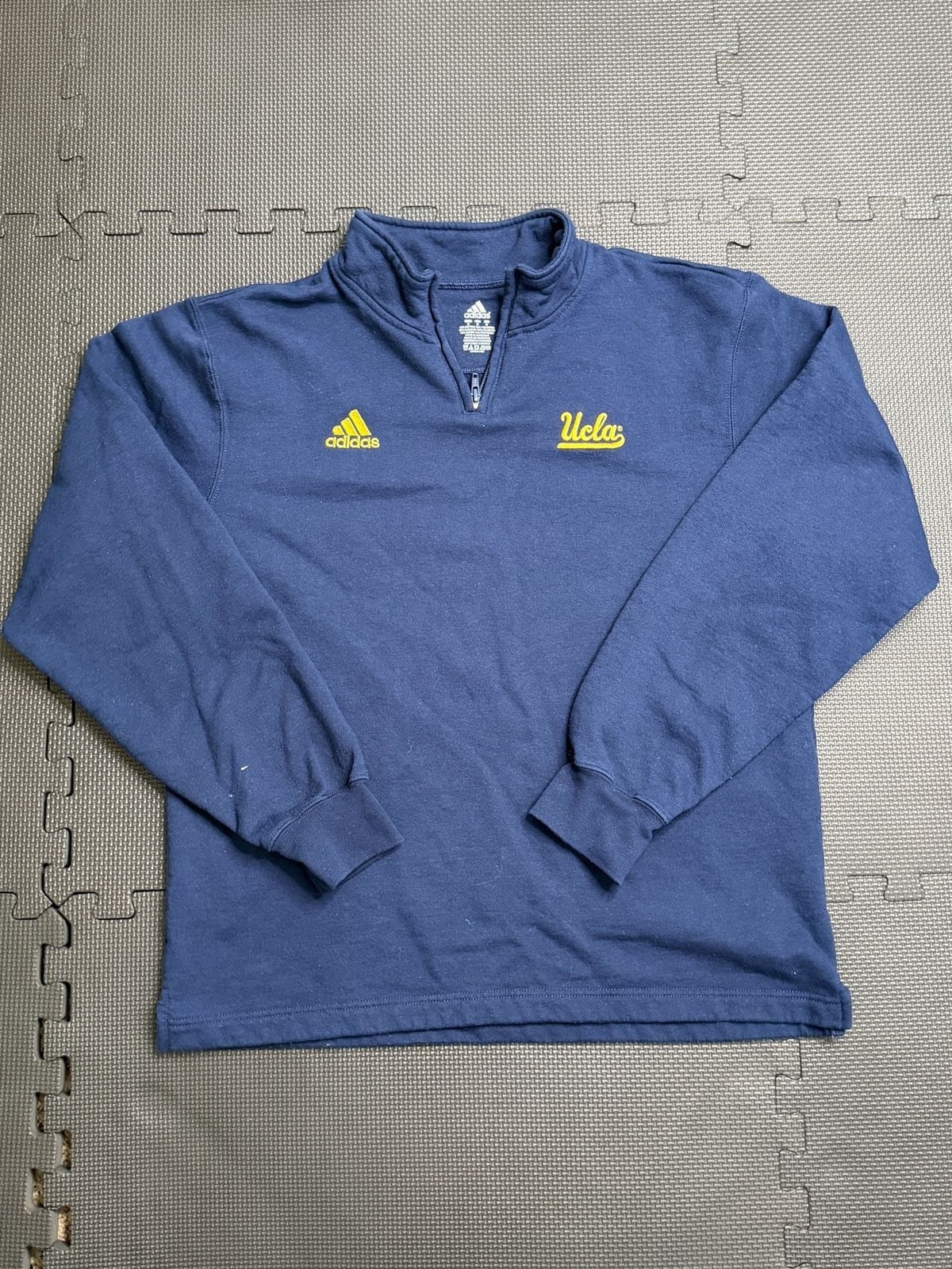 Adidas UCLA Bruins Quarter Zip Sweatshirt Size M Blue Fleece Adidas UCLA Bruins Quarter Zip Sweatshirt Size M Blue Fleece