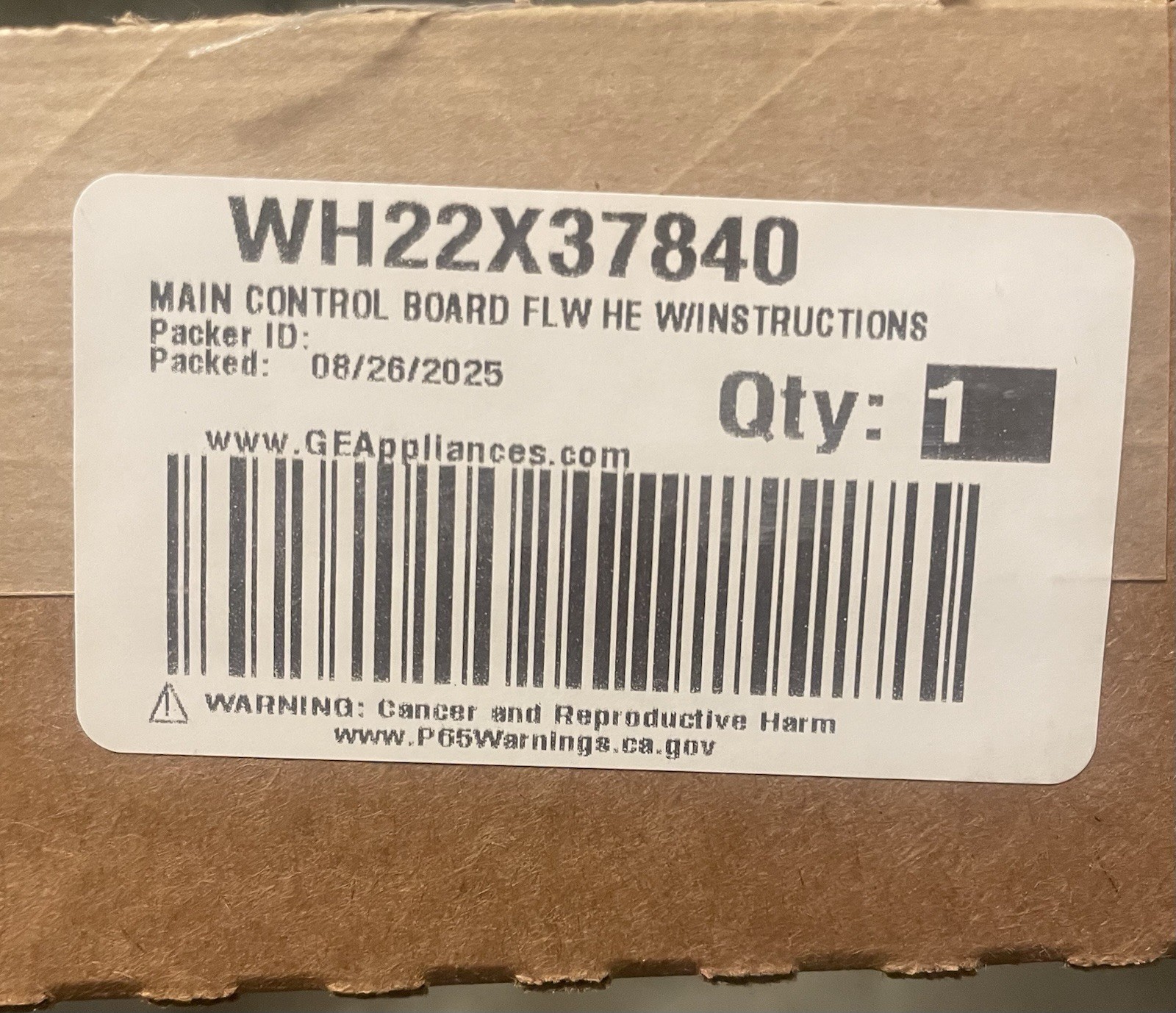 Genuine Brand New OEM WH22X37840 Control Board