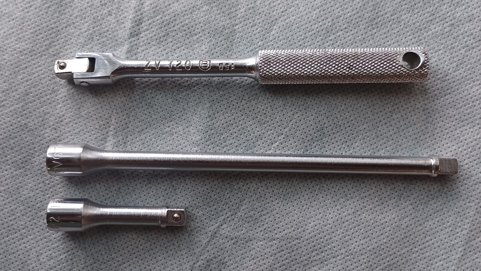 Vintage Bonney ZV720 1/4” Drive Breaker Bar With Two Extensions ~ Made In USA