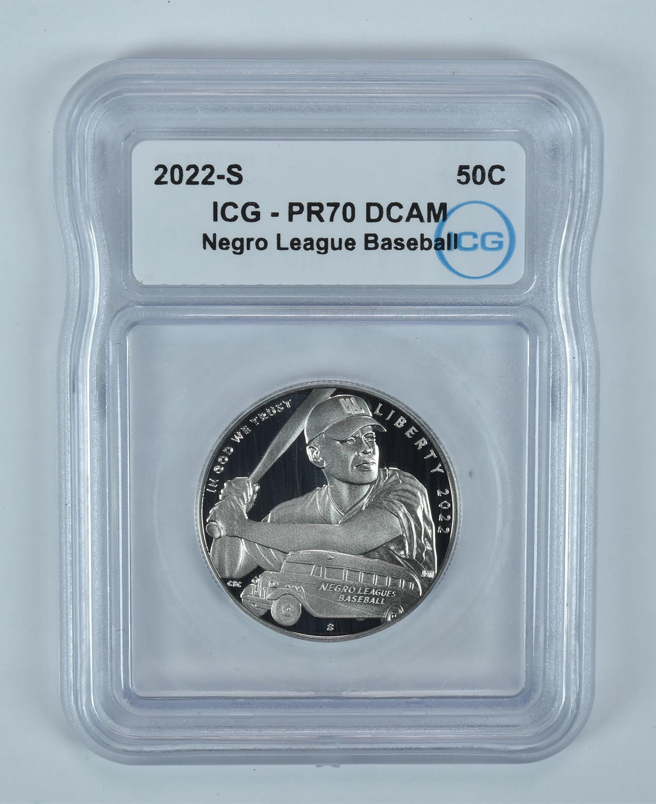 2022-S Negro Leages Baseball Commemorative Half Dollar PR70 DCAM ICG 2022-S Negro Leages Baseball Commemorative Half Dollar PR70 DCAM ICG