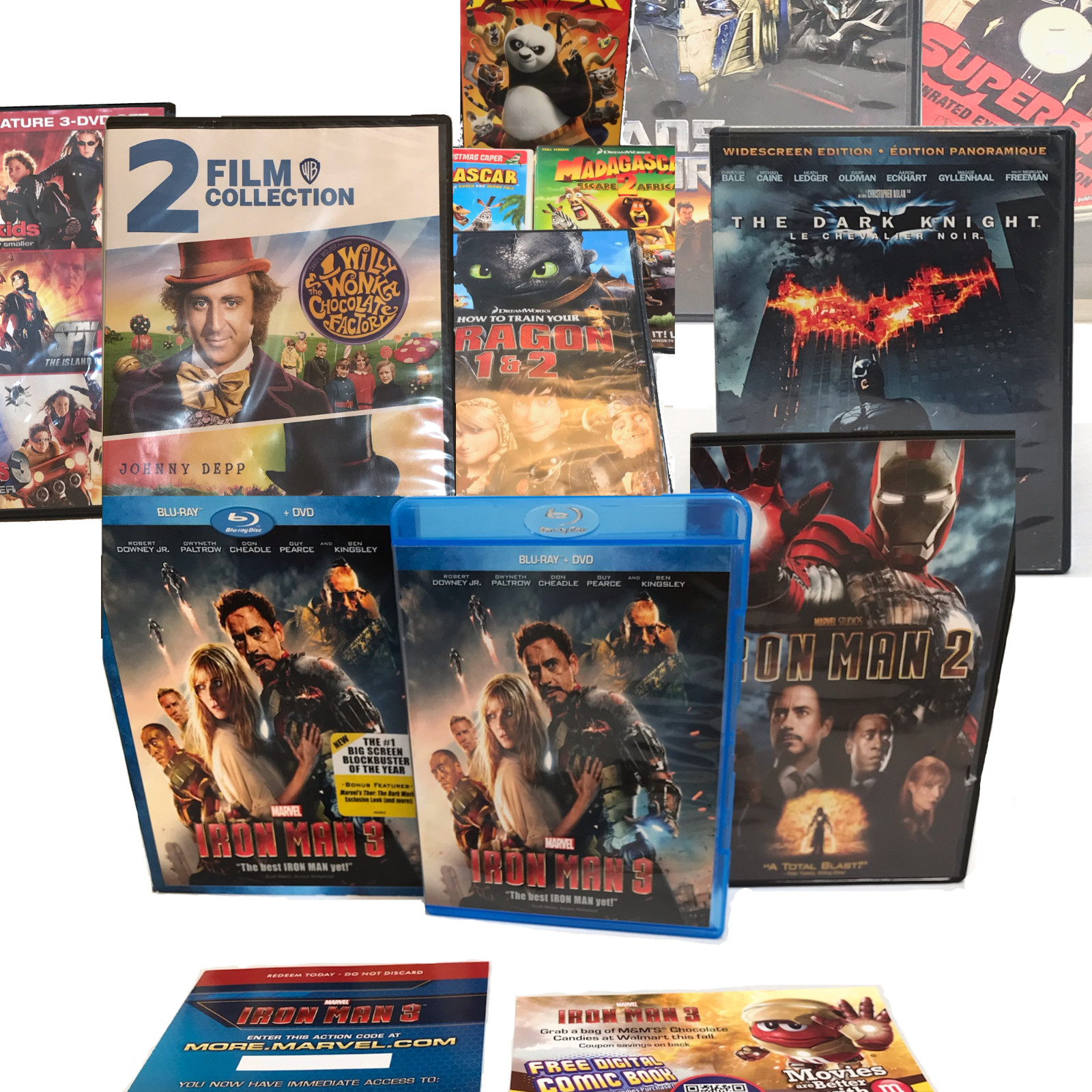 Auction 12 Movie Lot- Wonka Factory 2 Film Collection(New/Sealed)  & More Dvd\'s.