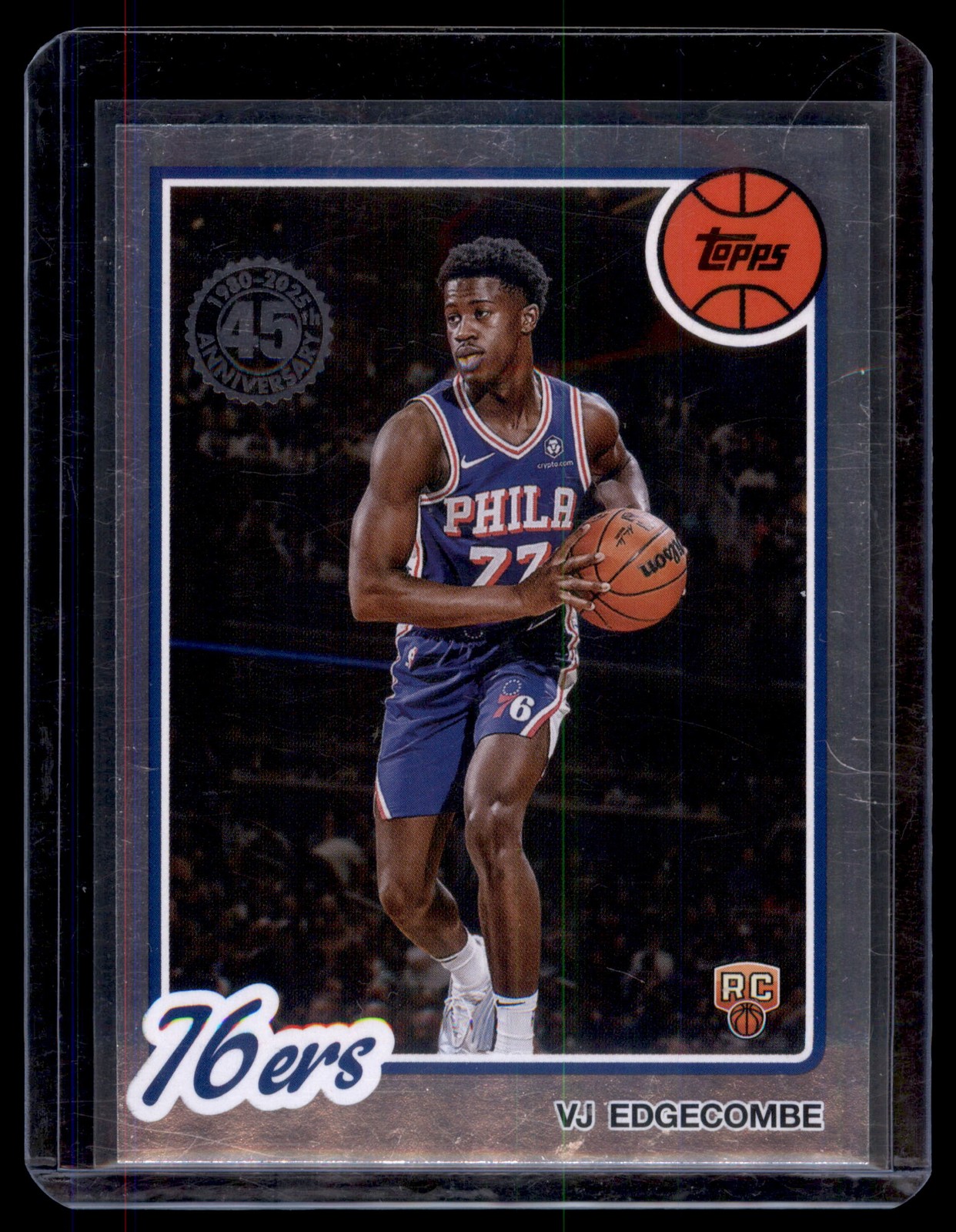 2025-26 Topps #80BK-96 VJ Edgecombe 1980-81 Topps Basketball 76ers 2025-26 Topps #80BK-96 VJ Edgecombe 1980-81 Topps Basketball 76ers