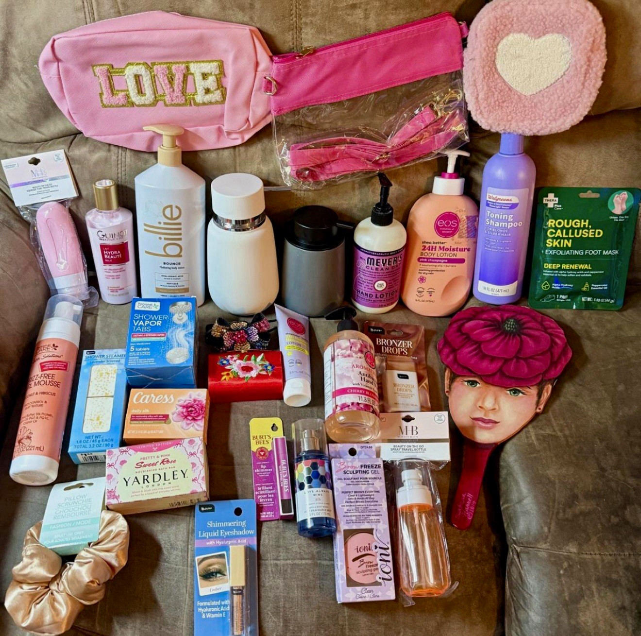 Bath & Body Works Bundle Lot, Moisturizing, Hyaluronic Self Care Makeup Spa Pink