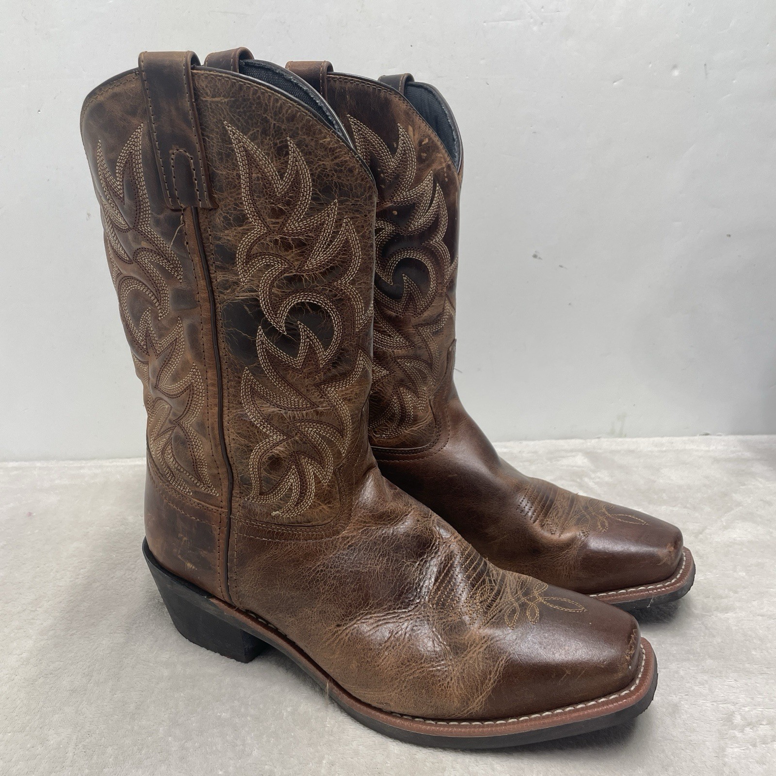 Laredo Breakout Western Cowboy Boot 68354 Distressed Leather Brown Mens 11 EW