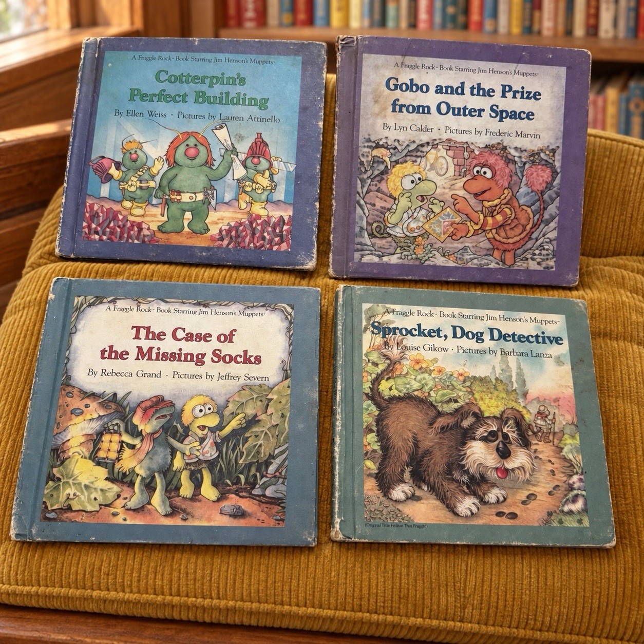 Vintage 1985-86 Fraggle Rock Weekly Reader Hardcover Books Lot of 4 Muppets