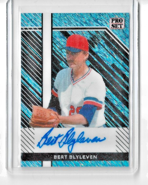 Bert Blyleven 4/10 2024 Leaf Pro Set Auto Shimmer Light Blue PSABB1 Hall of Fame