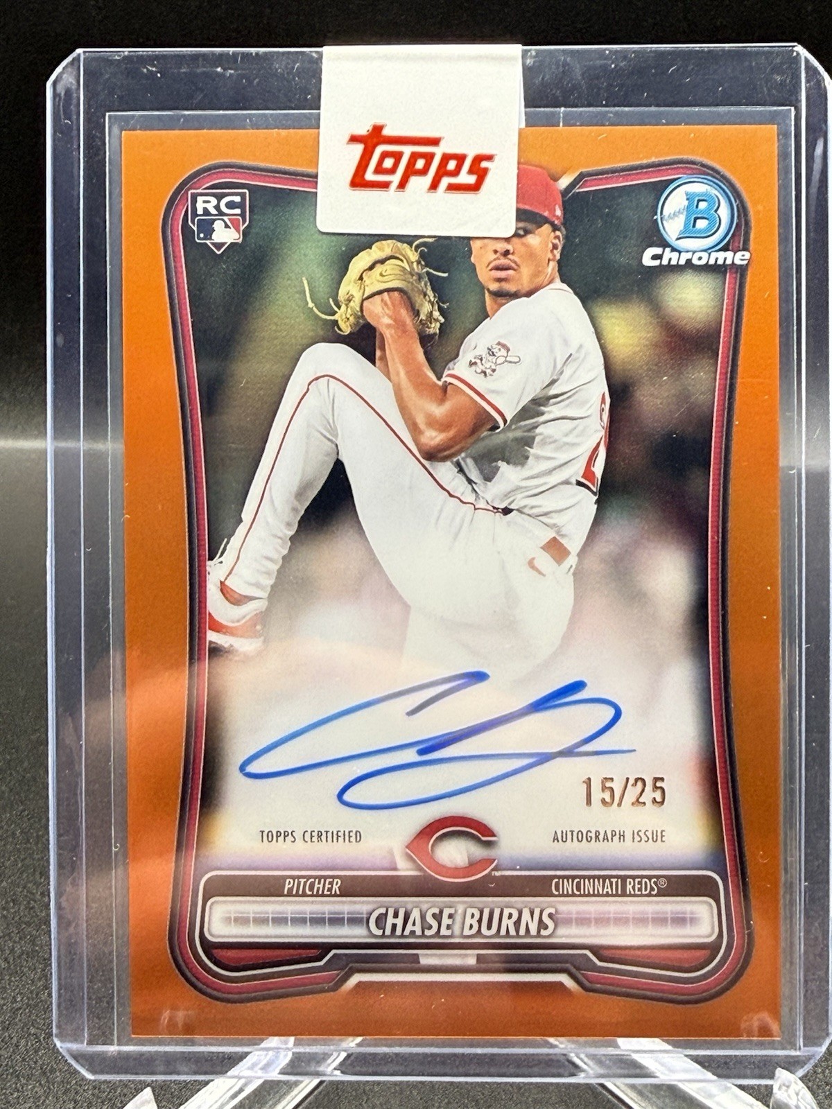 2026 Topps Bowman Chrome Chase Burns Cincinnati Reds RC Orange Auto /25 CRA-CB 2026 Topps Bowman Chrome Chase Burns Cincinnati Reds RC Orange Auto /25 CRA-CB
