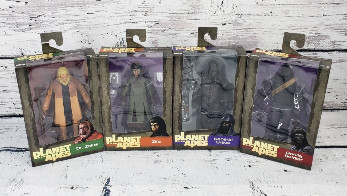 Neca Planet of The Apes General Ursus, Dr Zaius, Zira, Soldier - Lot of 4 - New