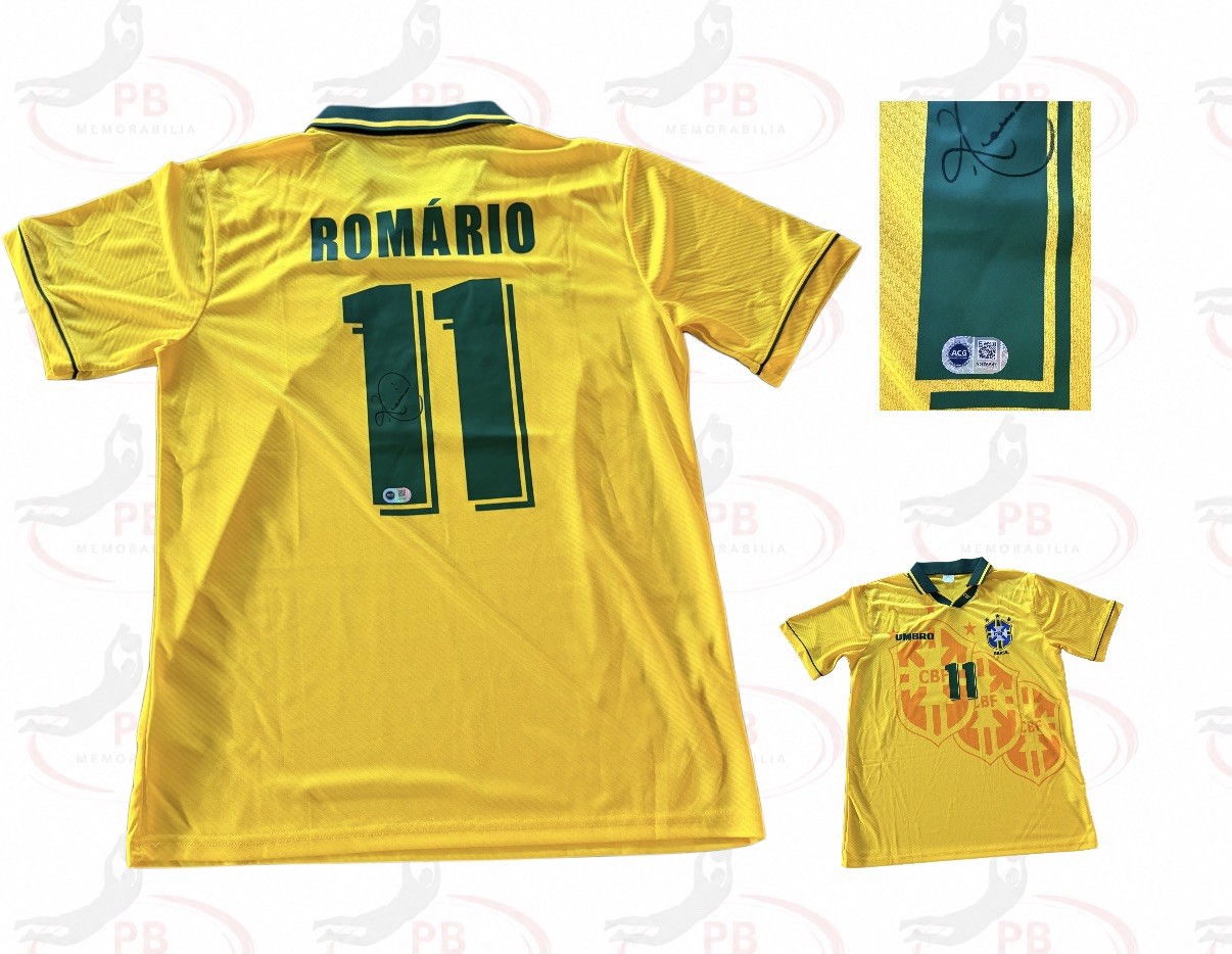 Romario Signed Brazil Shirt Autograph COA Photo Proof Memorabilia ACG certified 