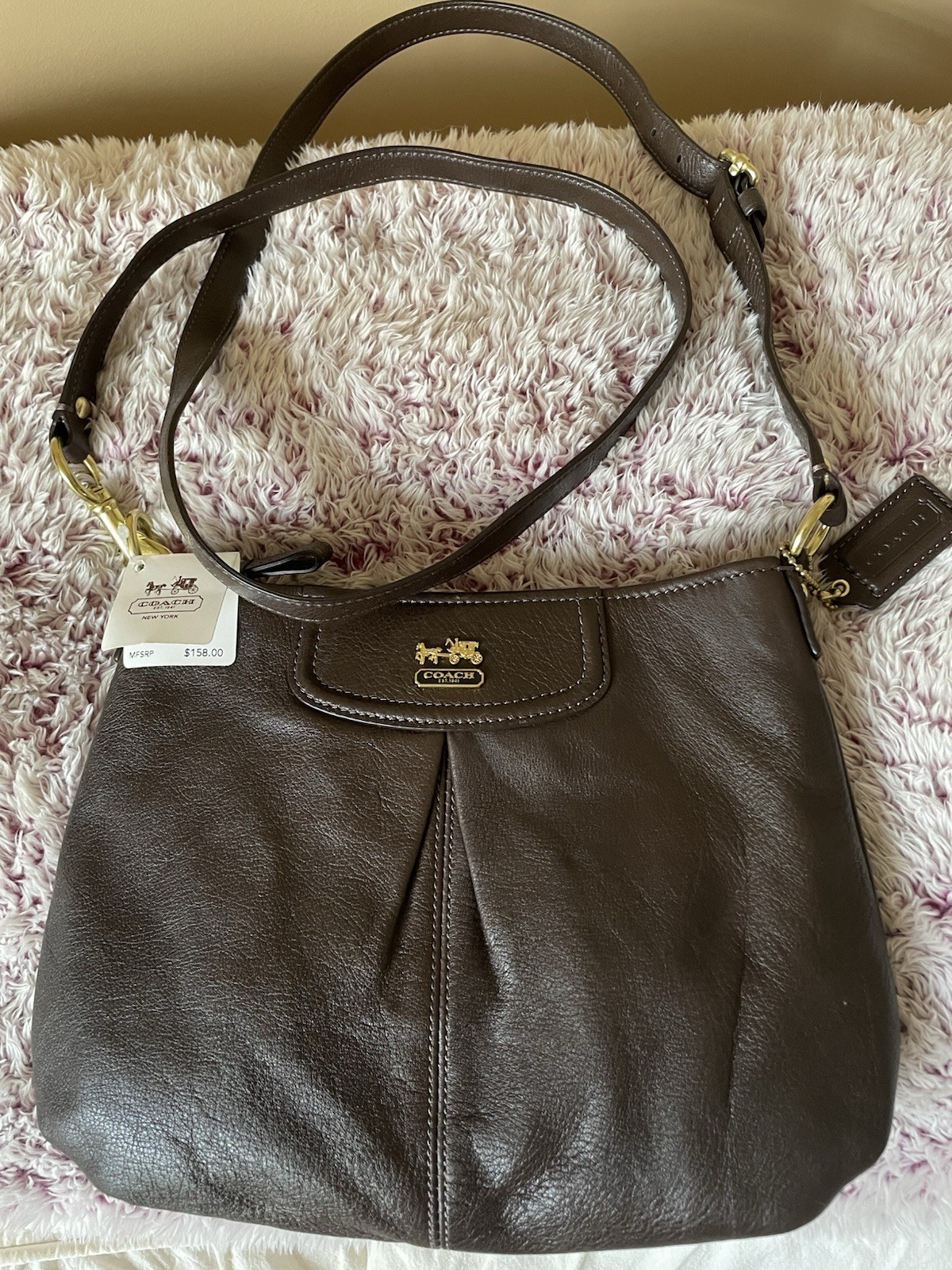 COACH Mad Lth Fash Swingpck mahogany NWT $158 COACH Mad Lth Fash Swingpck mahogany NWT $158