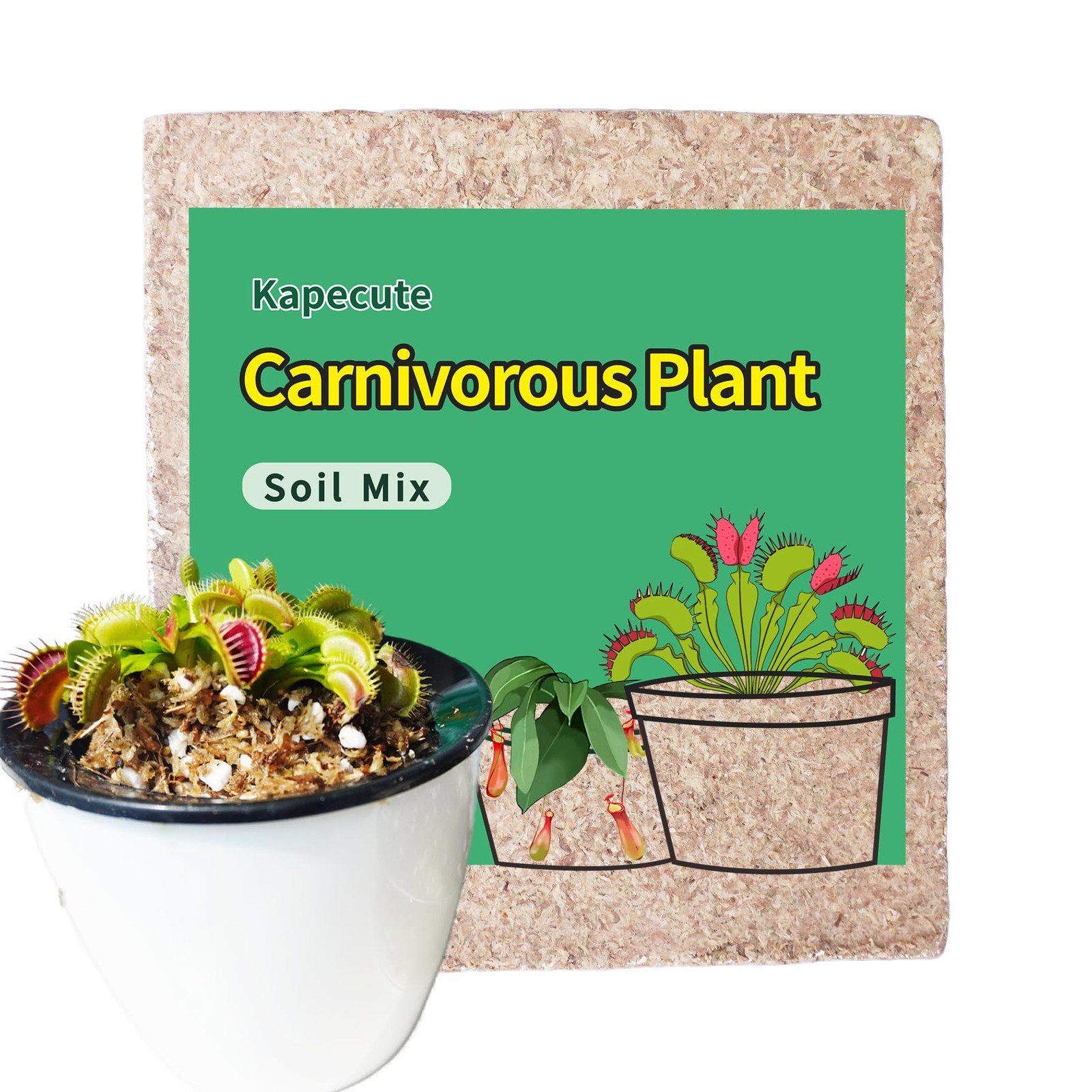Kapecute Carnivorous Plant Soil Mix 2 Qts, Include Perlite and 2 Quarts