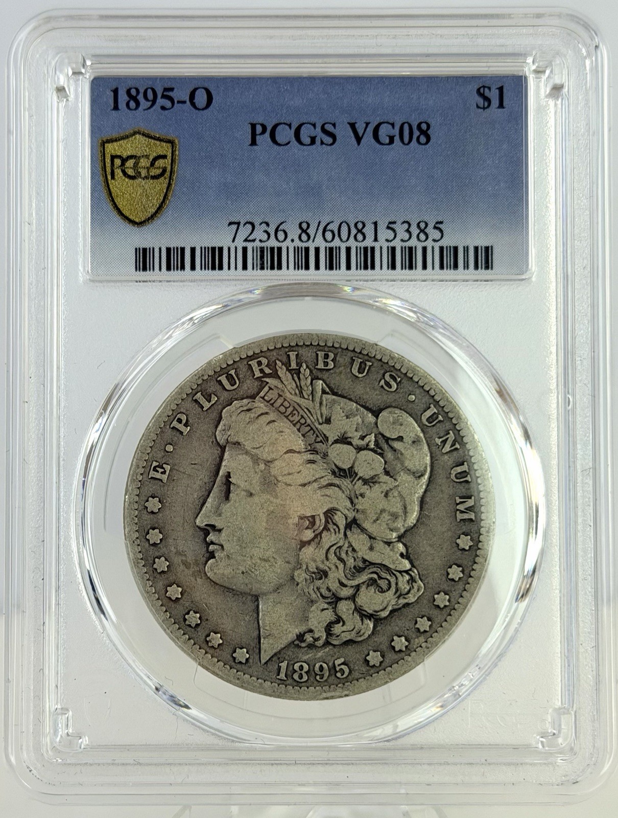 1895 O Morgan Silver Dollar PCGS VG08 Gold Shield Key Date 90% Silver