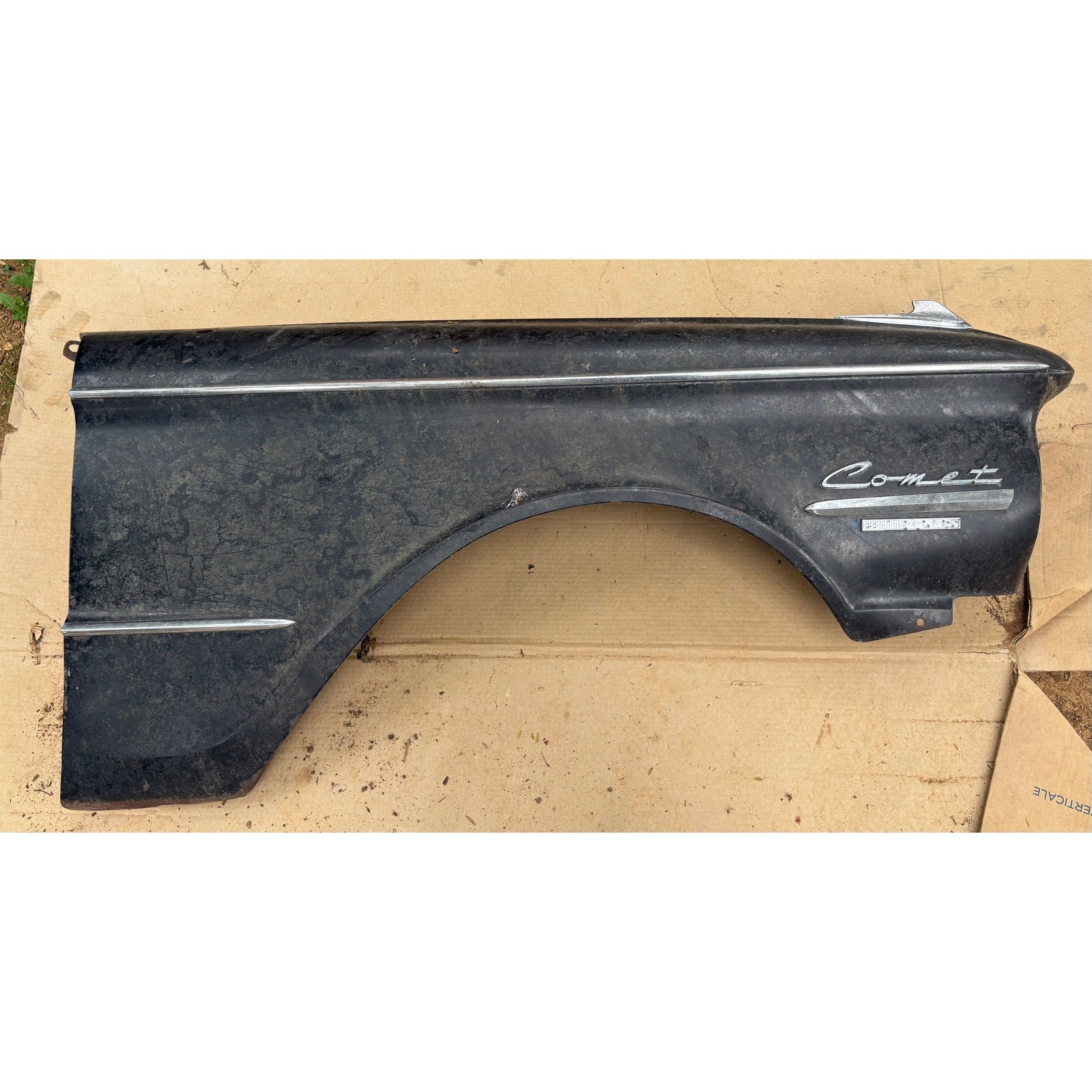 1960 Mercury Comet RH Passenger Front Fender OEM Trim Emblem Original