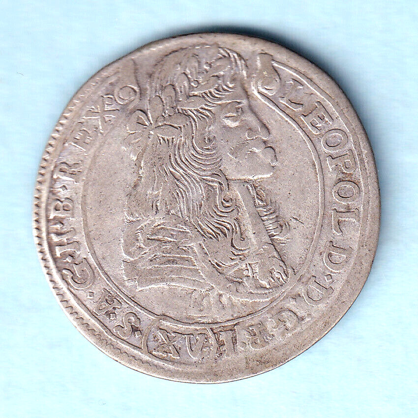 Hungary.  1678-KB 15 Krajczar..  Leo the Hogmouth..  Fine+