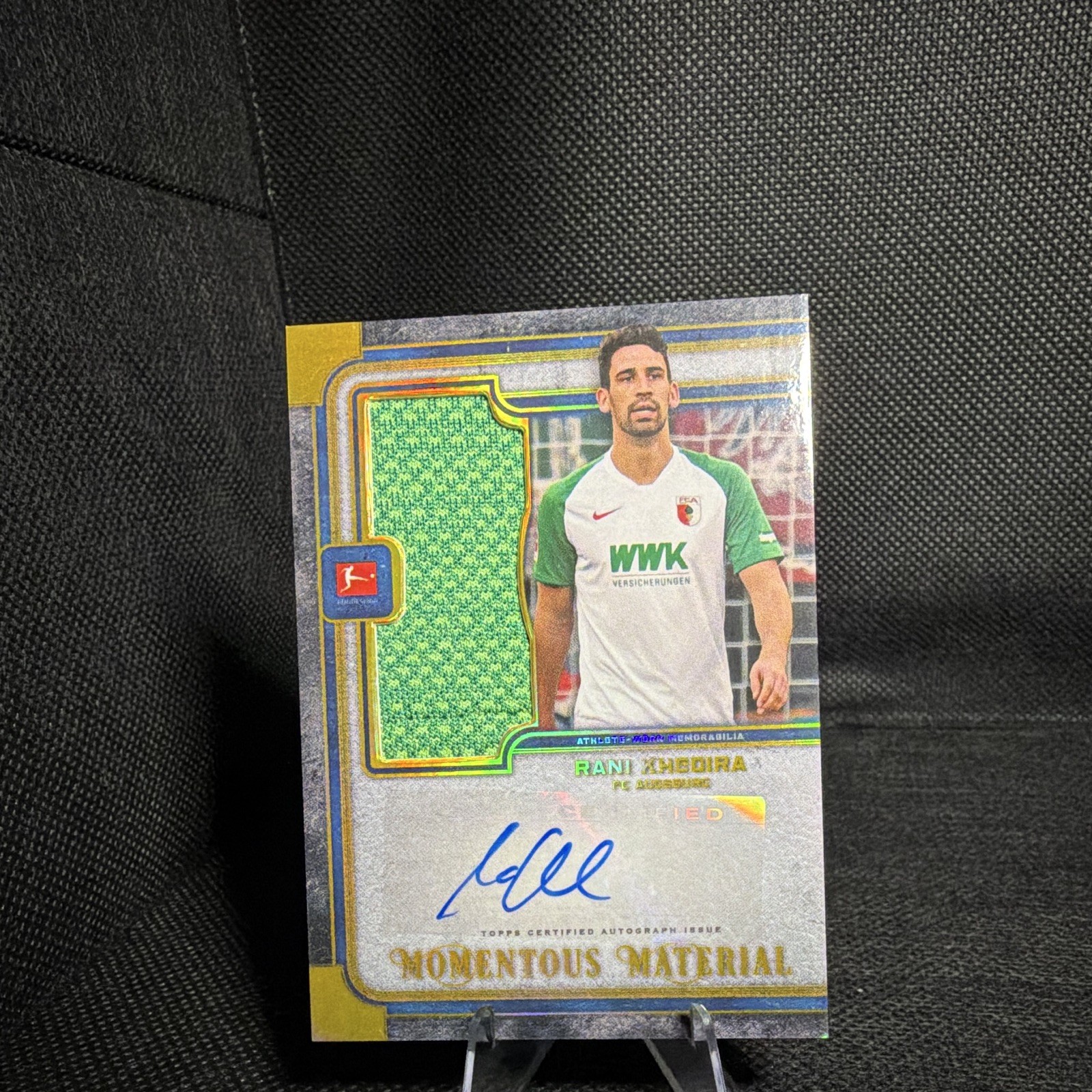 Topps 2019-20 Museum Bundesliga Rani Khedira FC Augsburg Auto Relic AJR-RK Topps 2019-20 Museum Bundesliga Rani Khedira FC Augsburg Auto Relic AJR-RK