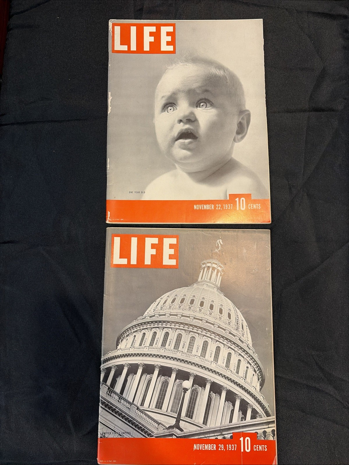 LIFE Magazine Lot - One Year Anniversary + US Capital - November 22, 29 1937 LIFE Magazine Lot - One Year Anniversary + US Capital - November 22, 29 1937