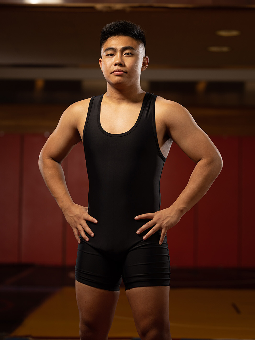 Matman Wrestling Singlet Men’s Boys Premium Spandex Black White Made in USA