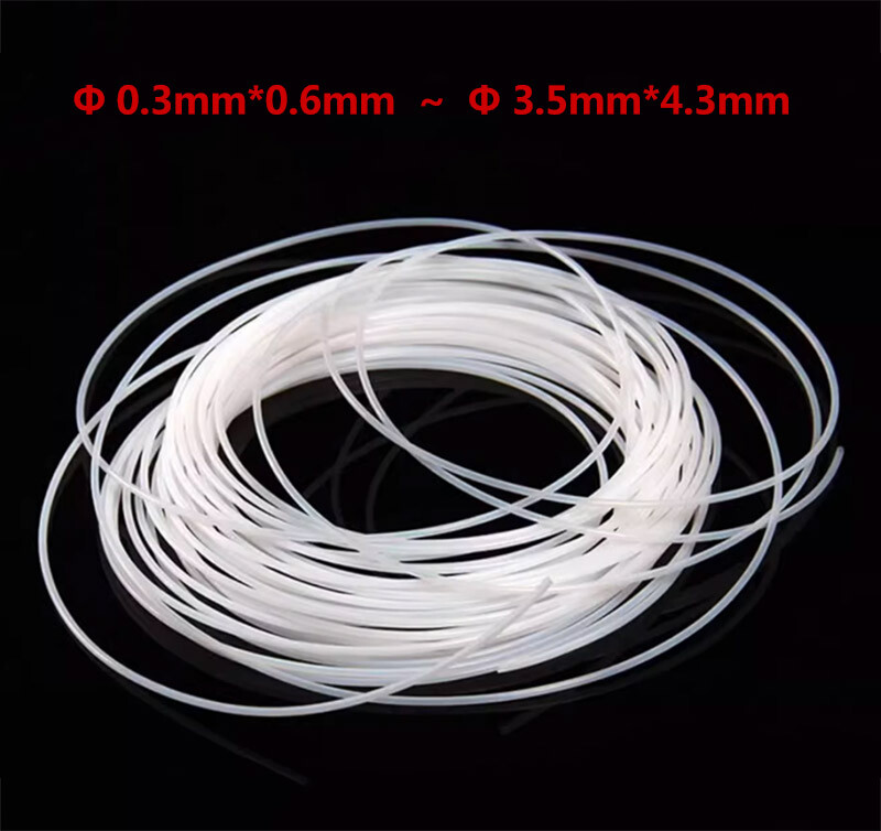 PTFE Hose 260 ° C Inner Diameter 0.3mm-3.5mm White Thin Tube Plastic Hose 5-100M