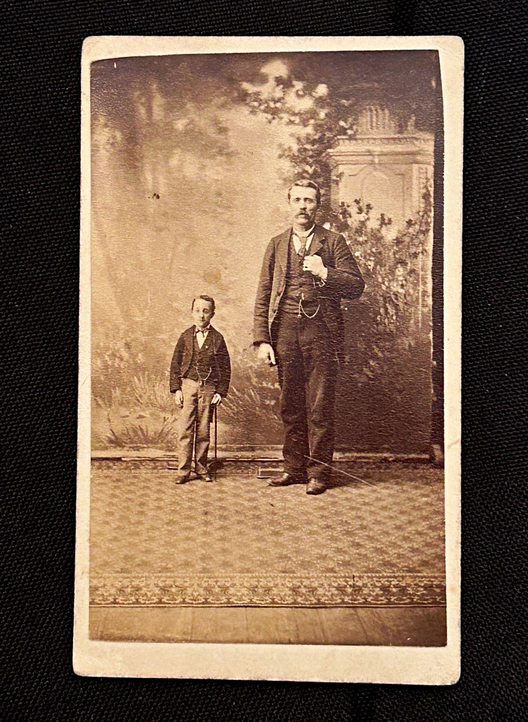 Antique Sideshow CDV Photo Major Tot Human Midget A. Newman Ex-Diesso Collection
